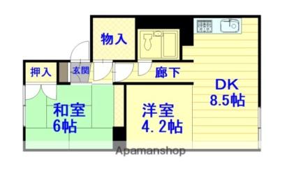 富士スカイハイツ 405｜北海道旭川市東八条６丁目(賃貸マンション2DK・4階・40.09㎡)の写真 その2