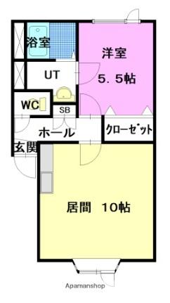 ロシェルII  ｜ 北海道旭川市大町二条１３丁目（賃貸アパート1LDK・1階・34.63㎡） その2