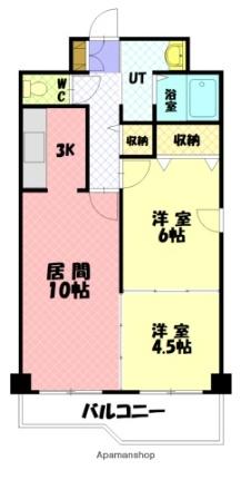 センチュリー旭川 502｜北海道旭川市六条通１６丁目(賃貸マンション2LDK・5階・54.63㎡)の写真 その2