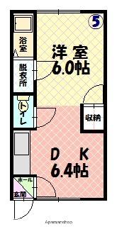 マンションつるや 205｜北海道旭川市大町一条３丁目(賃貸アパート1DK・2階・25.50㎡)の写真 その2