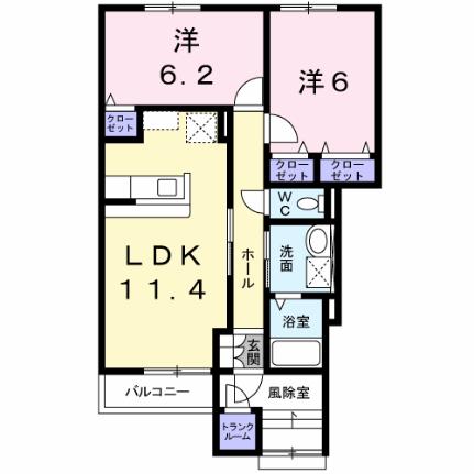 プレアデス 101｜北海道滝川市東町４丁目(賃貸アパート2LDK・1階・56.18㎡)の写真 その2