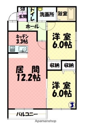 シティーコートルピナス ｜北海道旭川市東光二条２丁目(賃貸マンション2LDK・1階・57.76㎡)の写真 その2