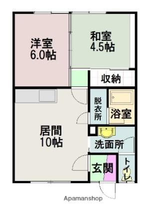 サトウハイツ 2F4｜北海道旭川市豊岡八条４丁目(賃貸アパート2LDK・2階・47.39㎡)の写真 その2