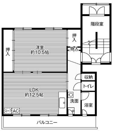 ビレッジハウス士別2号棟 0308｜北海道士別市大通東１５丁目(賃貸マンション1LDK・3階・53.21㎡)の写真 その2