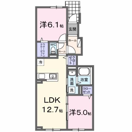 モンターニャII 102｜北海道滝川市扇町１丁目(賃貸アパート2LDK・1階・55.37㎡)の写真 その2