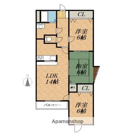 Ｊｏｙ　ＨＯＵＳＥ ｜北海道帯広市東七条南１１丁目(賃貸マンション3LDK・2階・67.23㎡)の写真 その2