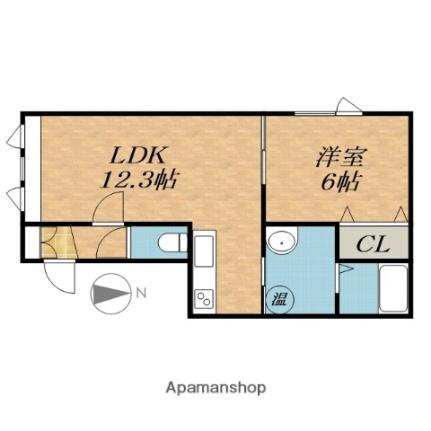 フィガロ6・4 ｜北海道帯広市西六条南４丁目(賃貸アパート1LDK・2階・40.02㎡)の写真 その2