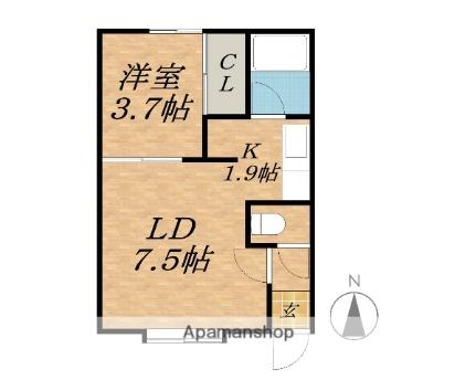 セントラルガーデン10－Ａ ｜北海道帯広市東十条南２丁目(賃貸アパート1LDK・2階・28.35㎡)の写真 その2