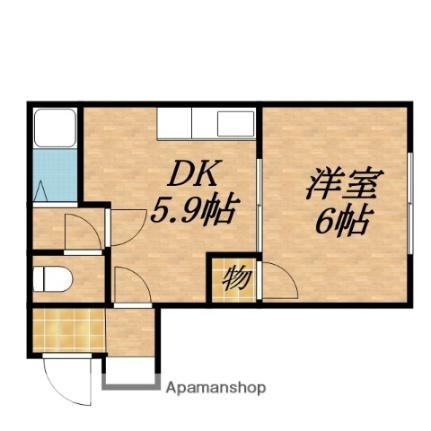 コーポ323ー2  ｜ 北海道帯広市東三条南２３丁目（賃貸マンション1DK・4階・26.57㎡） その2