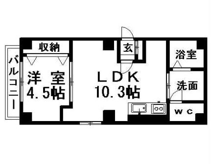 サンシャイン1ー9 301｜北海道札幌市豊平区月寒西一条９丁目(賃貸マンション1LDK・3階・36.36㎡)の写真 その2