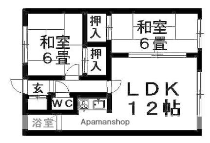 第6山岸ハイツ 7｜北海道札幌市厚別区厚別東二条４丁目(賃貸アパート2LDK・2階・52.80㎡)の写真 その2