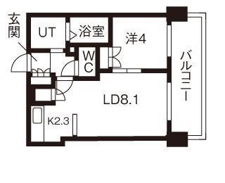 パークアクシス新さっぽろ 906｜北海道札幌市厚別区厚別中央二条５丁目(賃貸マンション1LDK・9階・35.02㎡)の写真 その2