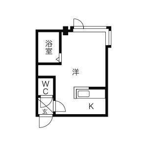 ＹＴＳ40 0201｜北海道江別市文京台(賃貸アパート1DK・3階・27.54㎡)の写真 その2