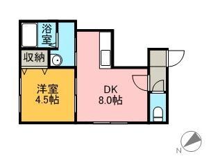 ＪＹＳコート栄通 101｜北海道札幌市豊平区月寒東五条７丁目(賃貸アパート1LDK・2階・27.74㎡)の写真 その2