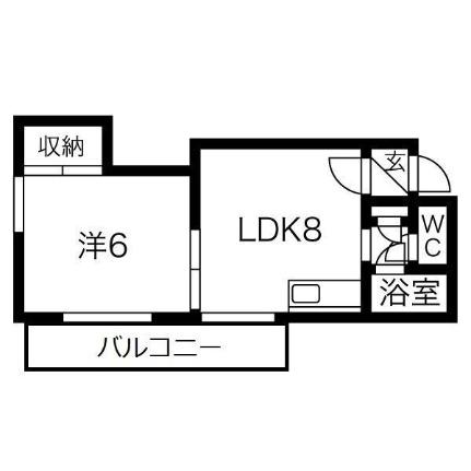 ジャスティス新さっぽろ 303｜北海道札幌市厚別区厚別東二条５丁目(賃貸マンション1DK・4階・31.04㎡)の写真 その2