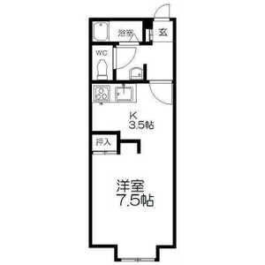 カトレア文京台 101｜北海道江別市文京台東町(賃貸アパート1K・1階・27.00㎡)の写真 その2