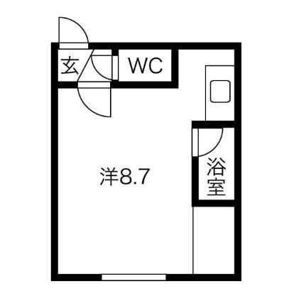 フレンドリーハウス 213｜北海道江別市文京台東町(賃貸アパート1R・2階・19.50㎡)の写真 その2