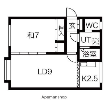 北海道石狩郡当別町白樺町（賃貸アパート1LDK・2階・39.69㎡） その2