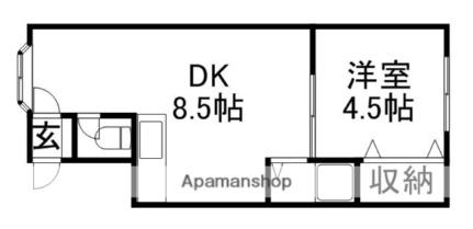 アルファコートI  ｜ 北海道石狩郡当別町春日町（賃貸アパート1DK・2階・28.05㎡） その2