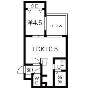 Ｌｉｅｎ新さっぽろ 101｜北海道札幌市厚別区厚別中央三条４丁目(賃貸マンション1LDK・1階・35.11㎡)の写真 その2