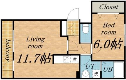 プリムローズ 302｜北海道札幌市北区北二十条西２丁目(賃貸マンション1LDK・3階・43.33㎡)の写真 その2