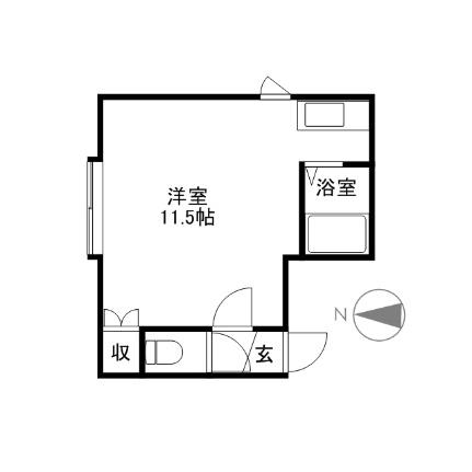 瀬比亜館北14条 204｜北海道札幌市東区北十四条東１０丁目(賃貸アパート1R・2階・16.32㎡)の写真 その2