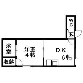 グレースＭＳ 101｜北海道札幌市北区北二十三条西６丁目(賃貸アパート1DK・1階・21.12㎡)の写真 その2