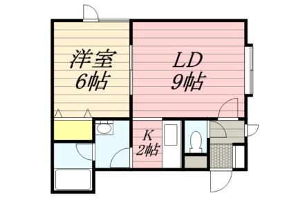 ハイツそらーる 0101｜北海道札幌市手稲区前田四条１４丁目(賃貸アパート1LDK・1階・39.12㎡)の写真 その2