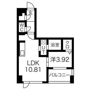 ＭＯＤＥＮＡ　ＳＩＡＮ（モデナシアン） 806｜北海道札幌市中央区南六条西１２丁目(賃貸マンション1LDK・8階・36.73㎡)の写真 その2
