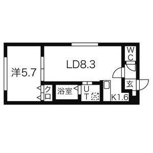 リージェントＮ札幌 103｜北海道札幌市東区北八条東１丁目(賃貸マンション1LDK・1階・33.60㎡)の写真 その2