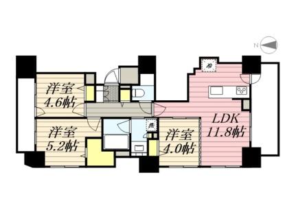 プレシス知事公館前ＷＥＳＴ 801｜北海道札幌市中央区北一条西１６丁目(賃貸マンション3LDK・8階・60.54㎡)の写真 その2