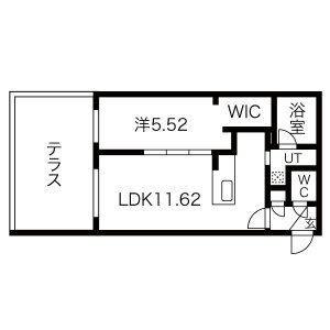 仮）ＧＲＡＮー北36西8ＭＳＡ棟 102｜北海道札幌市北区北三十六条西８丁目(賃貸マンション1LDK・1階・39.90㎡)の写真 その2