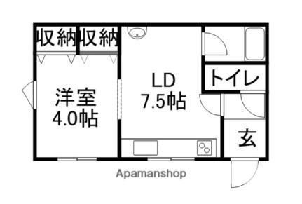 ドリームヒルズ 101｜北海道小樽市入船３丁目(賃貸アパート1DK・2階・23.49㎡)の写真 その2