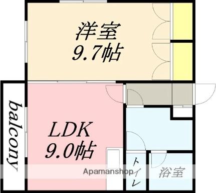 カーサたつみ 107｜北海道小樽市松ケ枝１丁目(賃貸アパート1DK・2階・43.50㎡)の写真 その2