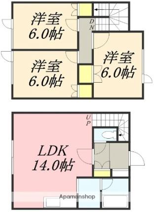 ルポール富岡壱番館 7｜北海道小樽市富岡１丁目(賃貸アパート3LDK・1階・72.90㎡)の写真 その2