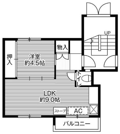 ビレッジハウス銭函2号棟 0310 ｜ 北海道小樽市銭函１丁目（賃貸マンション1LDK・3階・34.34㎡） その2