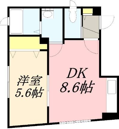 コーポユキアカリ 301｜北海道小樽市色内１丁目(賃貸マンション1LDK・3階・32.80㎡)の写真 その2