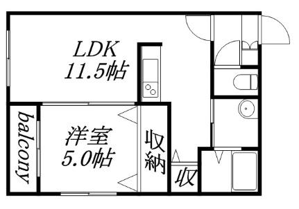 モルティーニ平岸 303｜北海道札幌市豊平区平岸四条７丁目(賃貸マンション1LDK・3階・40.57㎡)の写真 その2