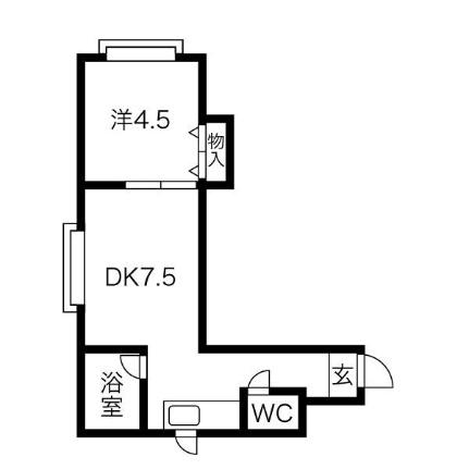 アークコート南郷3丁目I 201｜北海道札幌市白石区南郷通３丁目南(賃貸アパート1DK・2階・28.35㎡)の写真 その2