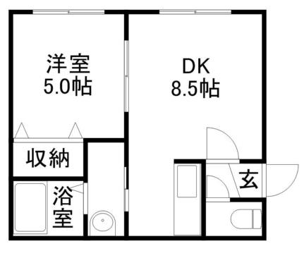 サザンヒルズ壱番館 302｜北海道札幌市豊平区平岸六条１４丁目(賃貸アパート1LDK・3階・30.00㎡)の写真 その2