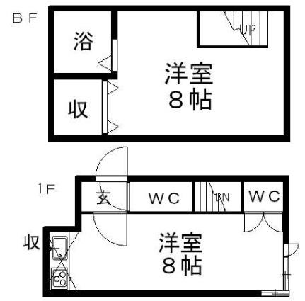 ラフォーレアイダ弐番館 102｜北海道札幌市南区澄川二条４丁目(賃貸アパート1DK・1階・31.35㎡)の写真 その2