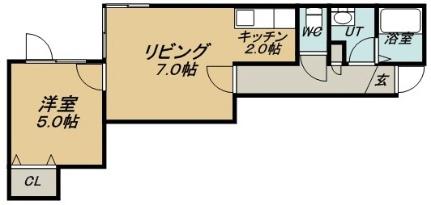 プランドール 201｜北海道札幌市豊平区月寒東二条１６丁目(賃貸アパート1LDK・2階・34.04㎡)の写真 その2