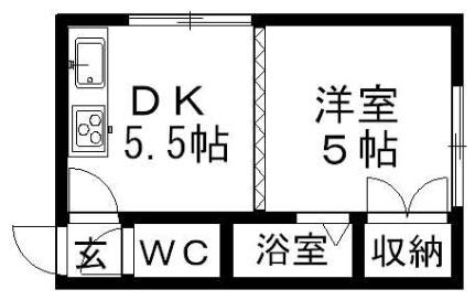 第7森宅建平岸ビル 408｜北海道札幌市豊平区平岸三条９丁目(賃貸マンション1DK・4階・20.40㎡)の写真 その2
