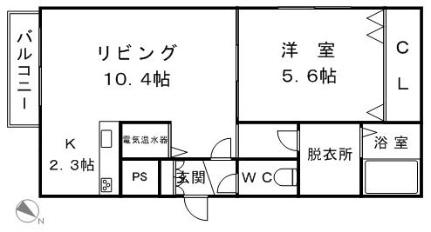 リシェール美園 101｜北海道札幌市豊平区美園八条６丁目(賃貸マンション1LDK・1階・42.32㎡)の写真 その2