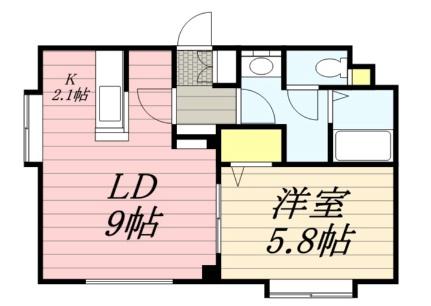 コーポライラック 203｜北海道札幌市豊平区美園四条１丁目(賃貸アパート1LDK・3階・41.90㎡)の写真 その2