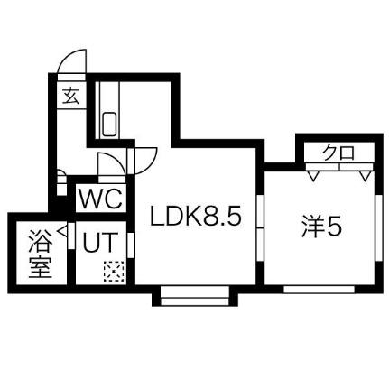 イコル栄通 202｜北海道札幌市白石区栄通１５丁目(賃貸アパート1LDK・3階・33.00㎡)の写真 その2