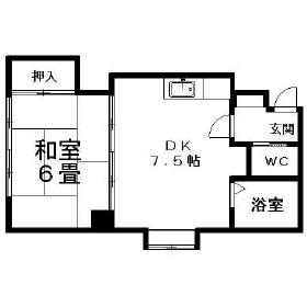 サンジェーヌ 6｜北海道札幌市豊平区平岸四条６丁目(賃貸アパート1DK・2階・26.00㎡)の写真 その2