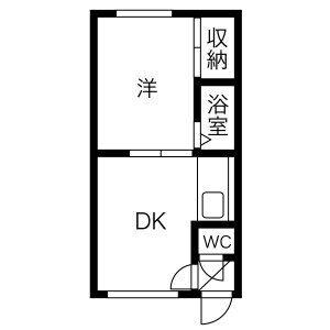 ハイムカトレアＢ 406｜北海道札幌市白石区栄通１５丁目(賃貸マンション1DK・4階・26.40㎡)の写真 その2