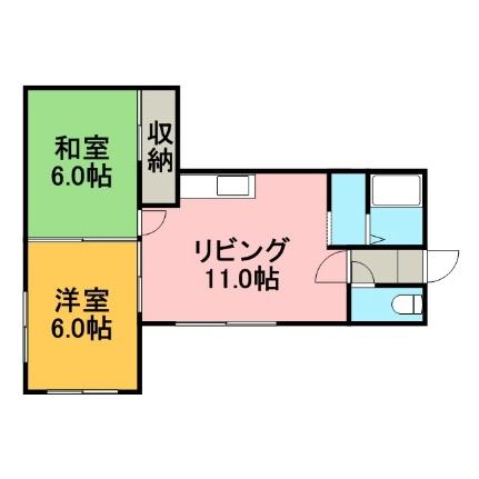 トーシンハイツ月寒 101｜北海道札幌市豊平区月寒東三条３丁目(賃貸マンション2LDK・1階・44.89㎡)の写真 その2