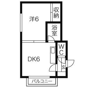 ベアーズII 102｜北海道札幌市白石区栄通２１丁目(賃貸マンション1DK・1階・27.22㎡)の写真 その2